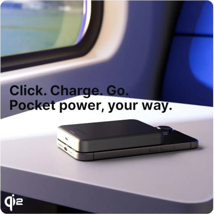 Zens Slim Qi2 Al Powerbank 10.000 mAh, 15 W, Aluminium Design, Schwarz – Bild 3