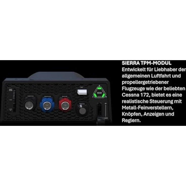 HONEYCOMB Sierra TPM Module, Drosselklappenquadrant für Allgemeine Luftfahrt mit Metallverniers und integrierten Bedienelementen – Bild 2