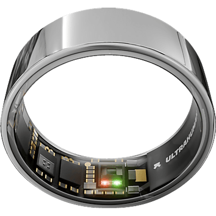 ULTRAHUMAN Ring AIR, Smart Schlaf- und Fitness-Tracker, Space Silver, Größe 12, wasserdicht, umfangreiche Gesundheitsüberwachung