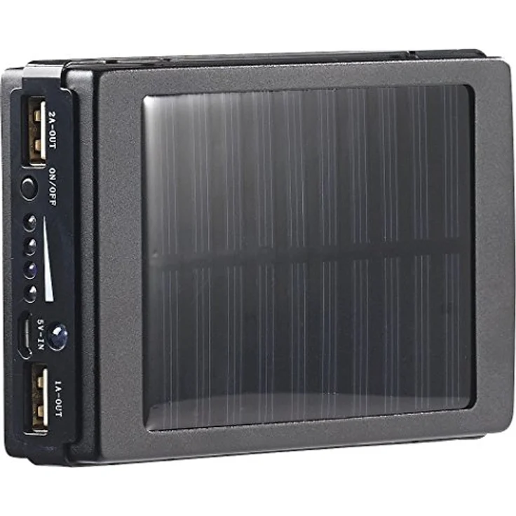 revolt USB Solar Powerbank: 2in1-Solar-Powerbank mit Campingleuchte, 11.000 mAh, 20 LEDs, 240 lm (Solarlampe-Powerbank, Solar-Powerbank & Lampe, Batterie Leuchten) – Bild 4