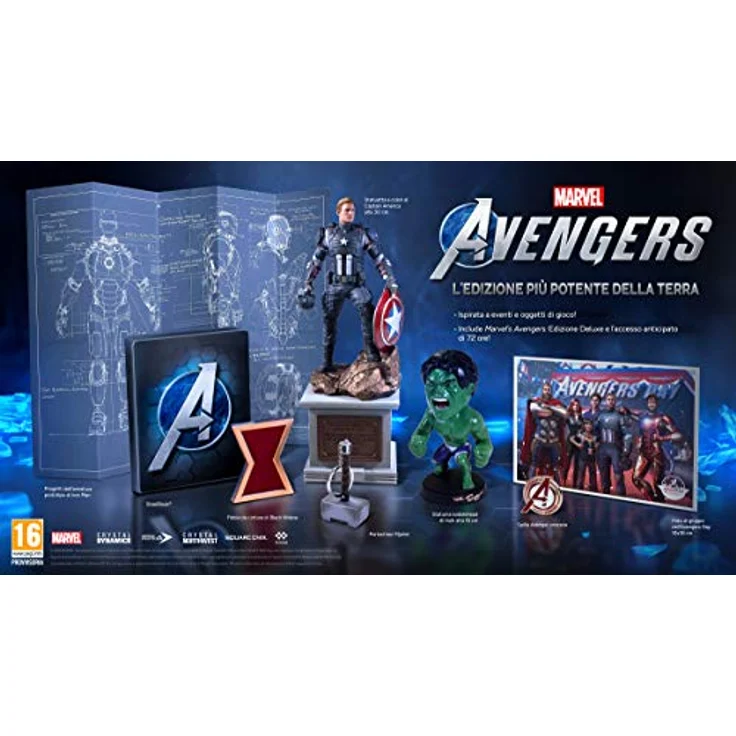 SQUARE ENIX Marvel's Avengers Collector Edition, PS4-Spiel mit Captain America Statue, SteelBook, Hulk Bobblehead und exklusivem Zubehör – Bild 1