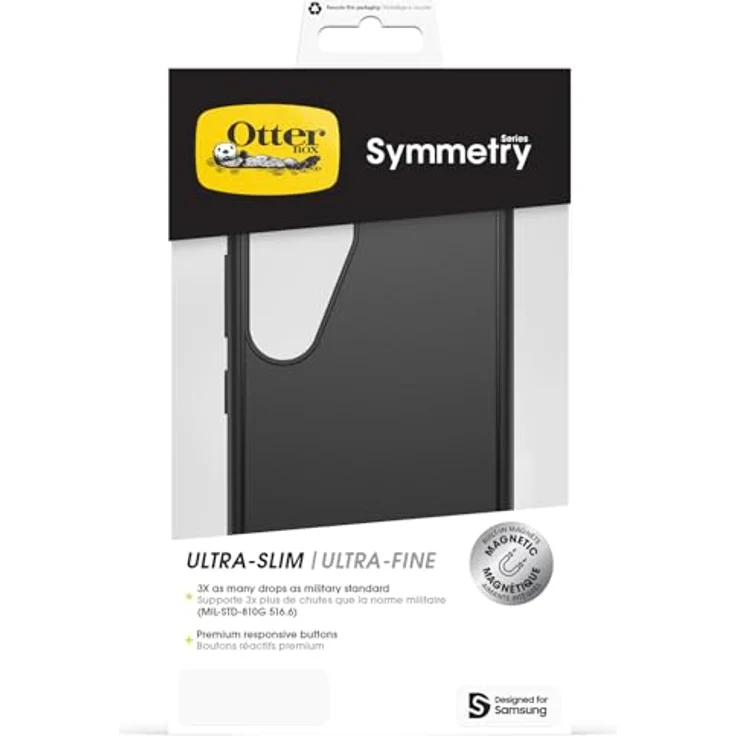 OtterBox Symmetry Series Hülle mit Magneten für Samsung Galaxy S25, stoßfest, sturzsicher, dünn, 3X mehr Stürze als nach Militärstandard, Schwarz – Bild 5