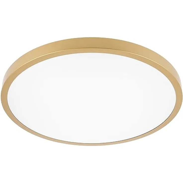 ENERGMiX 32 Watt LED Deckenleuchte IP54 für innen und außen in gold rund|400 x 60mm (B. x H.)|Warmweiß|2560 Lumen