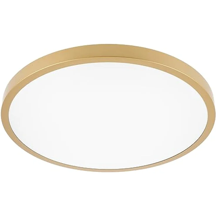 ENERGMiX 32 Watt LED Deckenleuchte IP54 für innen und außen in gold rund|400 x 60mm (B. x H.)|Warmweiß|2560 Lumen – Bild 1