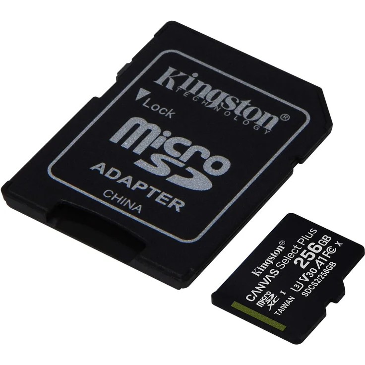 Kingston Canvas Select Plus microSD Speicherkarte, SDCS2-256GB Class 10 (inkl. SD Adapter) – Bild 2