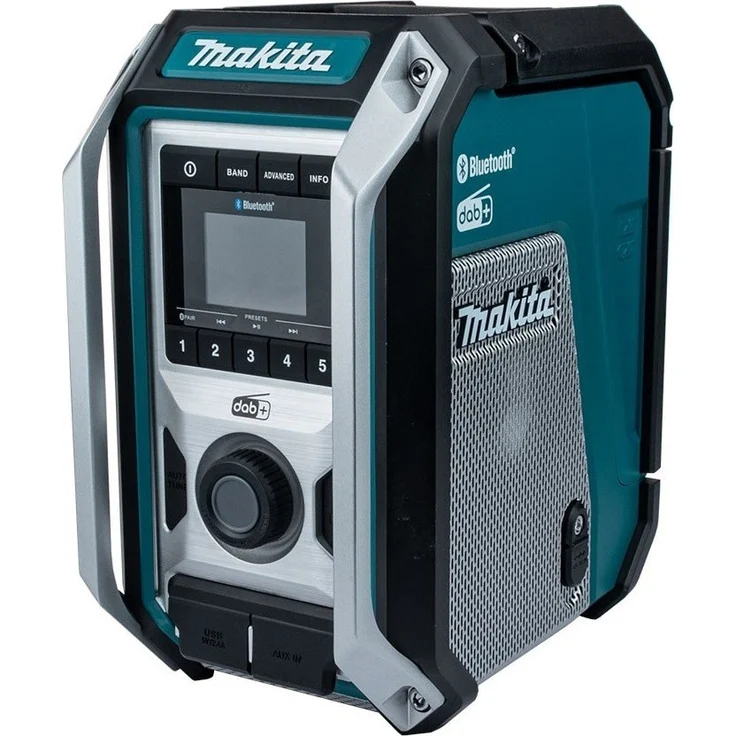 Makita DMR115 ohne Akku, inkl. Bluetooth, Netzteil Baustellenradio mit Bluetooth, geeignet für Outdoor, spritzwassergeschützt, blau – Bild 10