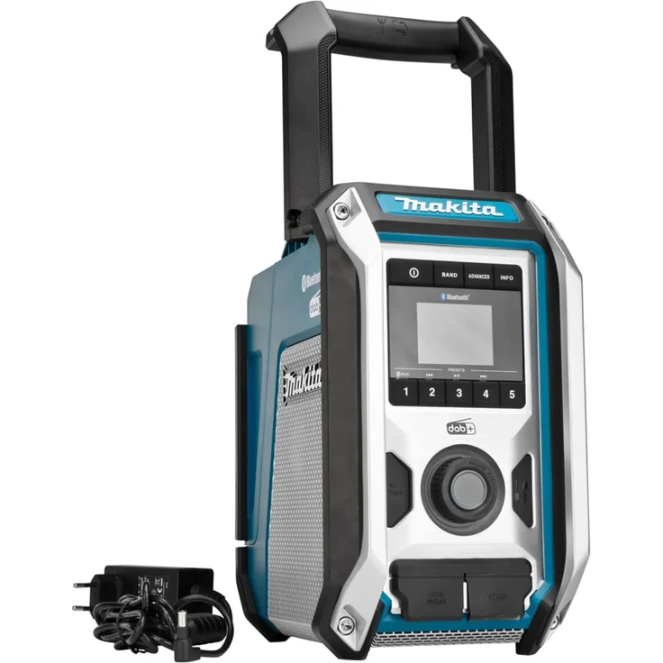 Makita DMR115 ohne Akku, inkl. Bluetooth, Netzteil Baustellenradio mit Bluetooth, geeignet für Outdoor, spritzwassergeschützt, blau – Bild 13