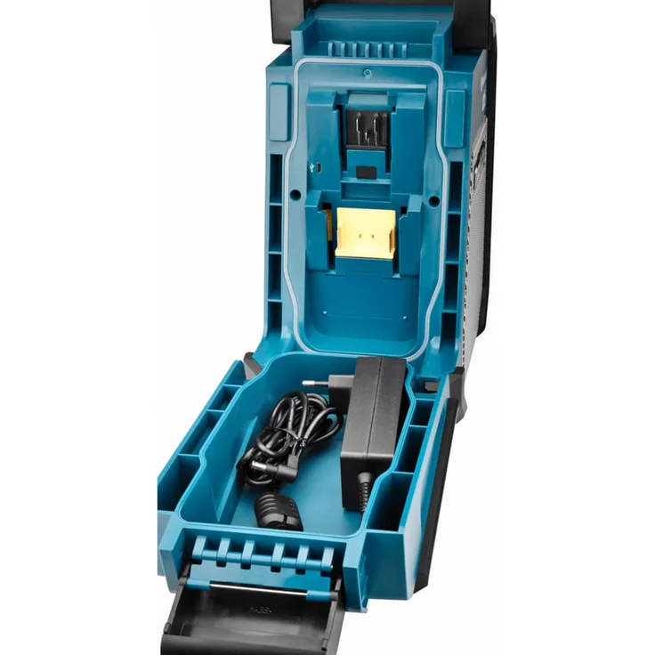 Makita DMR115 ohne Akku, inkl. Bluetooth, Netzteil Baustellenradio mit Bluetooth, geeignet für Outdoor, spritzwassergeschützt, blau – Bild 16