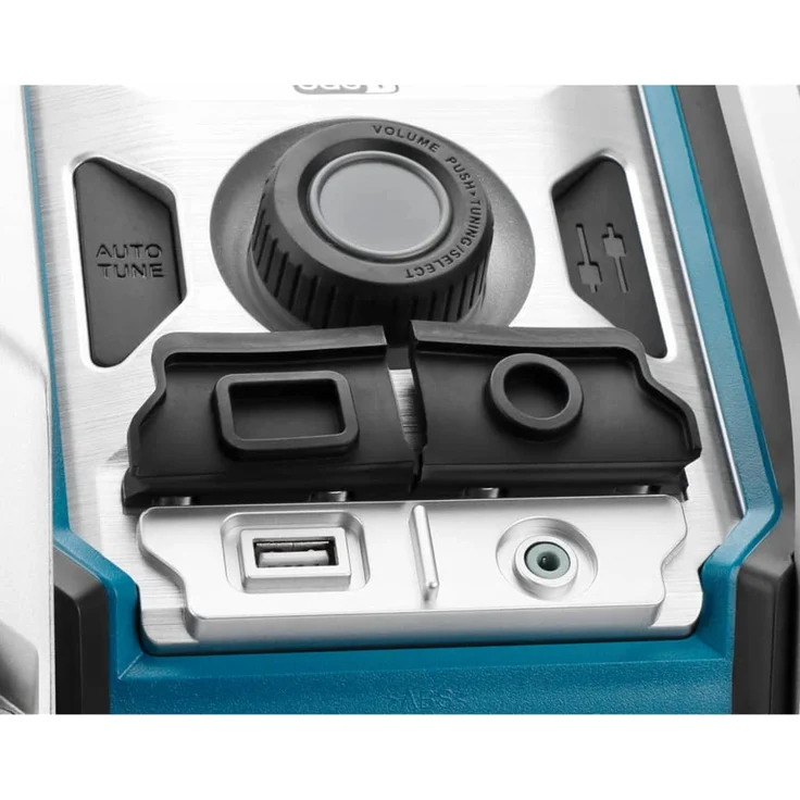 Makita DMR115 ohne Akku, inkl. Bluetooth, Netzteil Baustellenradio mit Bluetooth, geeignet für Outdoor, spritzwassergeschützt, blau – Bild 17