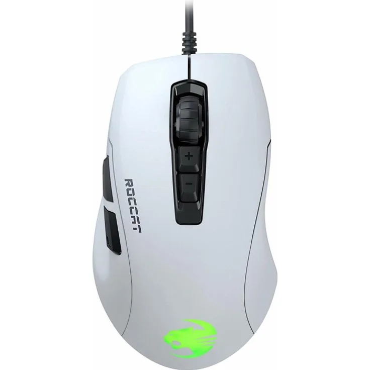 Roccat Kone Pure Ultra-Light Ergonomic Gaming Maus (Optischer Sensor 16000 dpi, RGB-Beleuchtung, 66G, Ultra leicht), weiß
