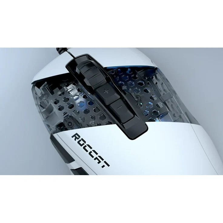 Roccat Kone Pure Ultra-Light Ergonomic Gaming Maus (Optischer Sensor 16000 dpi, RGB-Beleuchtung, 66G, Ultra leicht), weiß – Bild 3