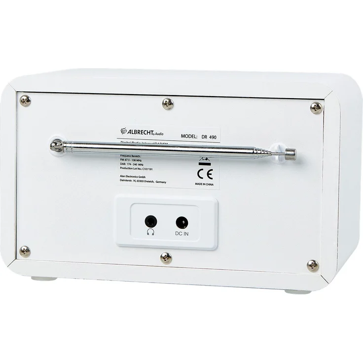 Albrecht DR490 Hybridradio mit Farbdisplay, 27491, DAB-Internet-UKW-Empfang, Radiosteuerung via Smartphone-App, Farbe: weiß – Bild 3