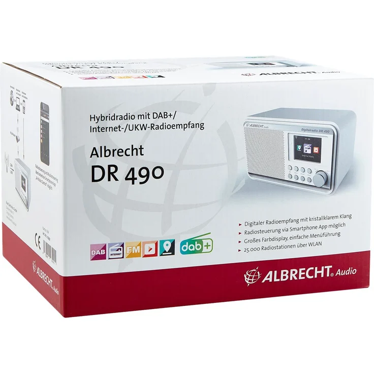 Albrecht DR490 Hybridradio mit Farbdisplay, 27491, DAB-Internet-UKW-Empfang, Radiosteuerung via Smartphone-App, Farbe: weiß – Bild 11