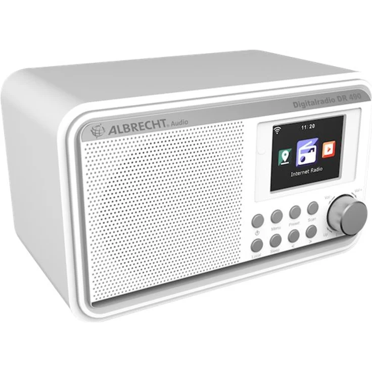 Albrecht DR490 Hybridradio mit Farbdisplay, 27491, DAB-Internet-UKW-Empfang, Radiosteuerung via Smartphone-App, Farbe: weiß – Bild 4