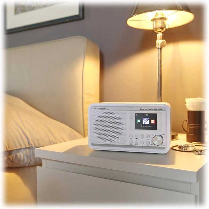 Albrecht DR490 Hybridradio mit Farbdisplay, 27491, DAB-Internet-UKW-Empfang, Radiosteuerung via Smartphone-App, Farbe: weiß – Bild 8