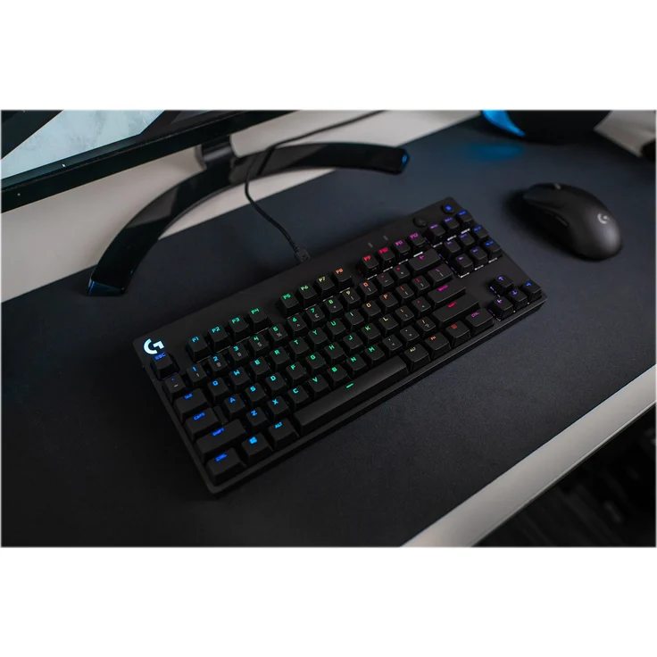 Logitech G Pro Mechanical Gaming Keyboard - Tastatur - backlit - USB - USA International QWERTY - GX Blue Clicky - Schwarz (920-009392) – Bild 9
