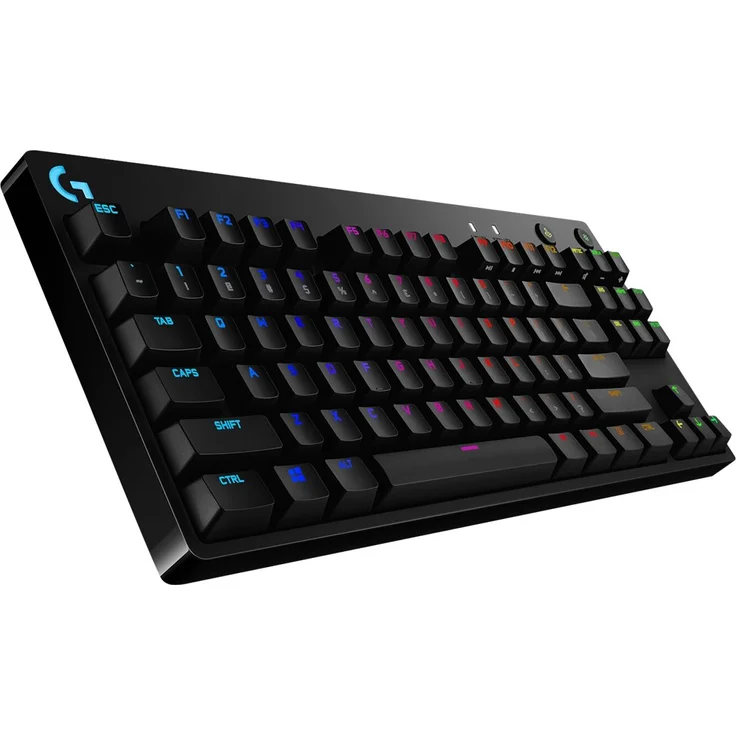 Logitech G Pro Mechanical Gaming Keyboard - Tastatur - backlit - USB - USA International QWERTY - GX Blue Clicky - Schwarz (920-009392) – Bild 1