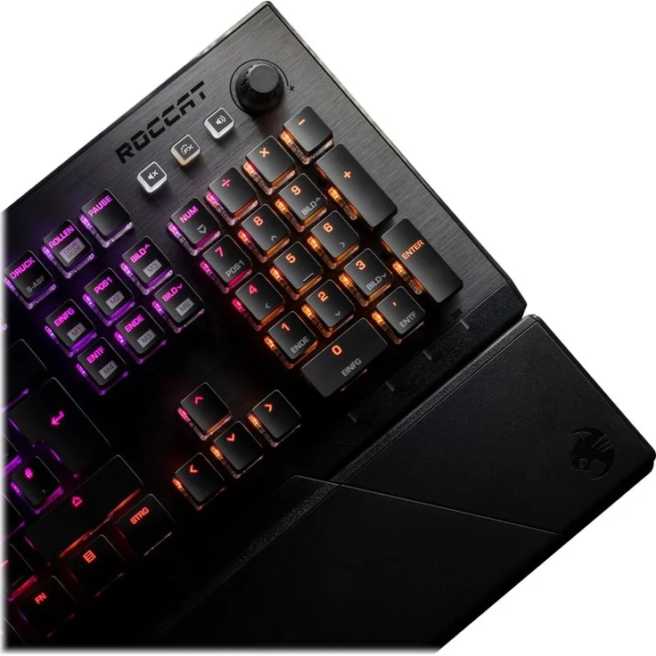 ROCCAT VULCAN 121 AIMO - Tastatur - mit Multimedia-Rad - hintergrundbeleuchtet - USB - Roccat Titan switches (ROC-12-670-BN) (DE QWERTZ) – Bild 5