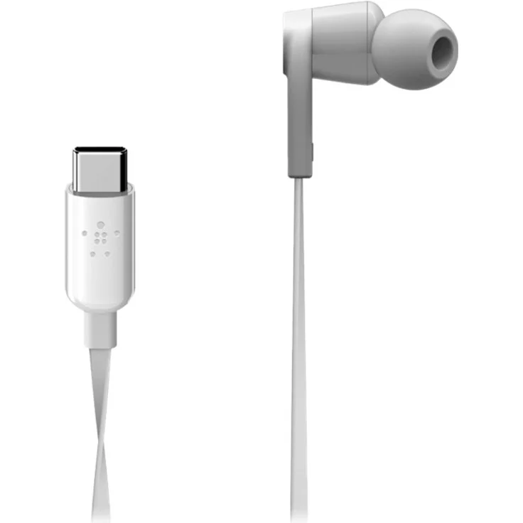 Belkin RockStar USB-C-Kopfhörer für Samsung Galaxy S20, S20+, S20 Ultra, Note10, Note10+, S10, S10+, S10e, Google Pixel 3, 3XL, iPad Pro und andere Geräte (USB-C-In-Ear-Kopfhörer-Ohrhörer) Weiß – Bild 5