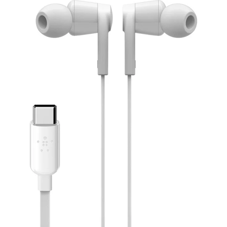 Belkin RockStar USB-C-Kopfhörer für Samsung Galaxy S20, S20+, S20 Ultra, Note10, Note10+, S10, S10+, S10e, Google Pixel 3, 3XL, iPad Pro und andere Geräte (USB-C-In-Ear-Kopfhörer-Ohrhörer) Weiß – Bild 6