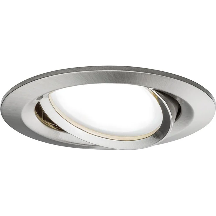 Paulmann 92962 Nova Plus LED Einbauleuchte SmartHome Zigbee Set rund schwenkbar incl. 3x6 Watt Tunable White dimmbar Einbaustrahler Eisen gebürstet Spot Alu Zink Einbaulampe 2700 K – Bild 4