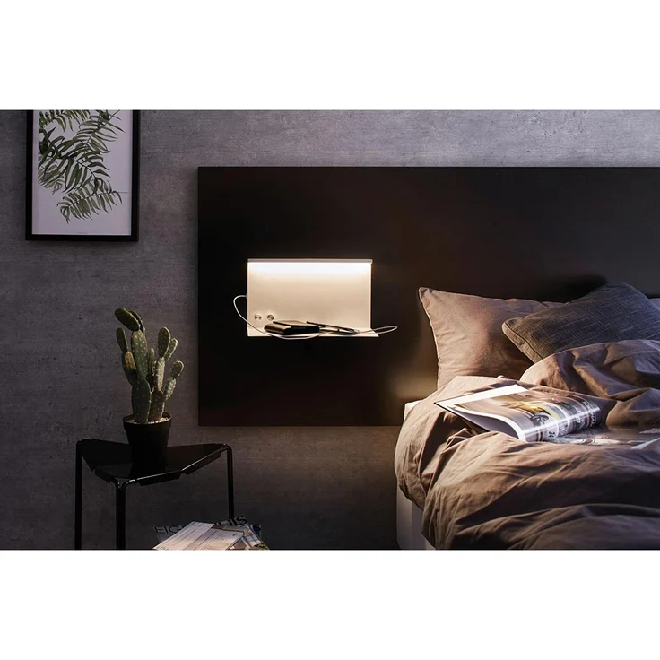 Paulmann 78919 LED Wandleuchte Jarina mit Ablage incl. 1x4,5 - 1x1,6 Watt dimmbar Wand-Leselampe Weiß Leseleuchte Metall Wandlampe 3000 K, 4.5 W – Bild 9