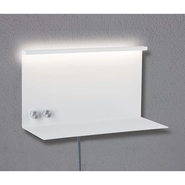 Paulmann 78919 LED Wandleuchte Jarina mit Ablage incl. 1x4,5 - 1x1,6 Watt dimmbar Wand-Leselampe Weiß Leseleuchte Metall Wandlampe 3000 K, 4.5 W – Bild 8