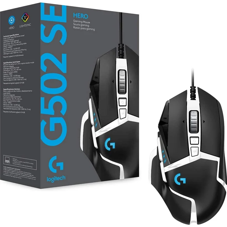 Logitech G502 Hero Gaming Maus Special Edition, Hero 16000 DPI Sensor, RGB-Beleuchtung, Gewichtstuning, 11 Programmierbare Tasten, Benutzerdefinierte Spielprofile, Deutsche Version, PC-Mac (‎910-005729) – Bild 3