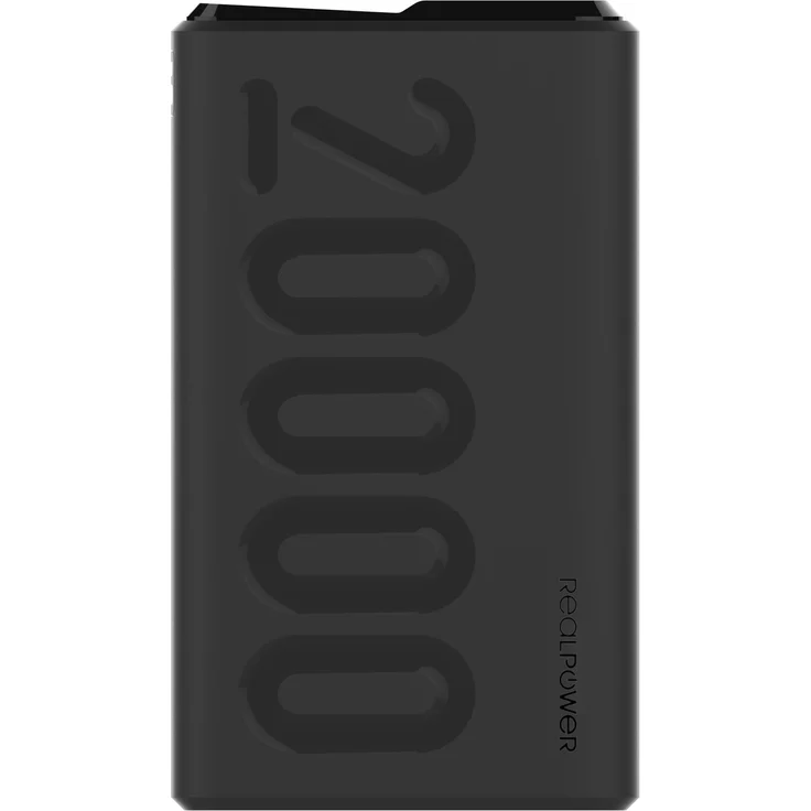 Powerbank RealPower PB-20000 PD, 20000 mAh, schwarz – Bild 2