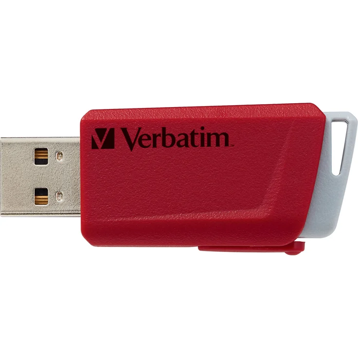 Verbatim Store 'n' Click USB-Stick - 3x 16 GB, USB 3.2 Gen. 1, Verriegelungsmechanismus zum Klicken, rot-blau-gelb – Bild 4