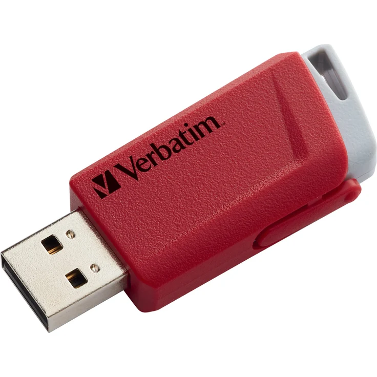Verbatim Store 'n' Click USB-Stick - 3x 16 GB, USB 3.2 Gen. 1, Verriegelungsmechanismus zum Klicken, rot-blau-gelb – Bild 2