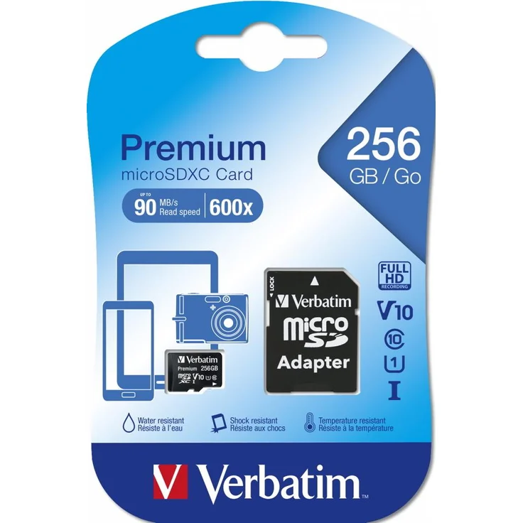 Verbatim microSDXC 256GB Class 10 UHS-I incl Adapter – Bild 2