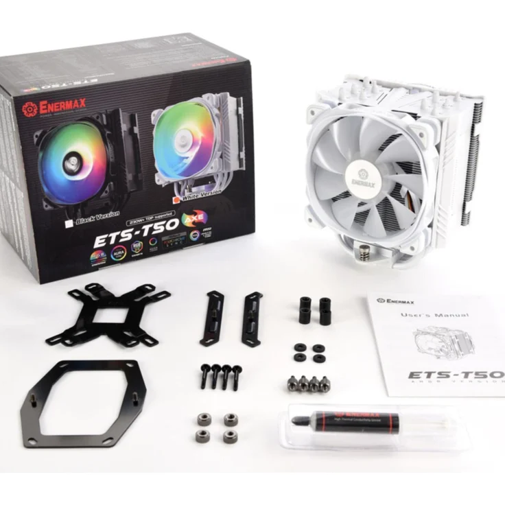 Enermax ETS-T50 AXE ETS-T50A-W-ARGB - White Version - Prozessor-Luftkühler - (für: LGA1156, AM2, AM2+, LGA1366, AM3, LGA1155, AM3+, LGA2011, FM1, FM2, LGA1150, FM2+, LGA2011-3, LGA1151, AM4, LGA2066) - Aluminium und Kupfer - 120 mm - Preisvergleich – Bild 5