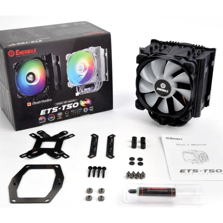 Enermax ETS-T50 AXE ETS-T50A-BK-ARGB - Black Version - Prozessor-Luftkühler - (für: LGA1156, AM2, AM2+, LGA1366, AM3, LGA1155, AM3+, LGA2011, FM1, FM2, LGA1150, FM2+, LGA2011-3, LGA1151, AM4, LGA2066) - Aluminium und Kupfer - 120 mm - Preisvergleich – Bild 5