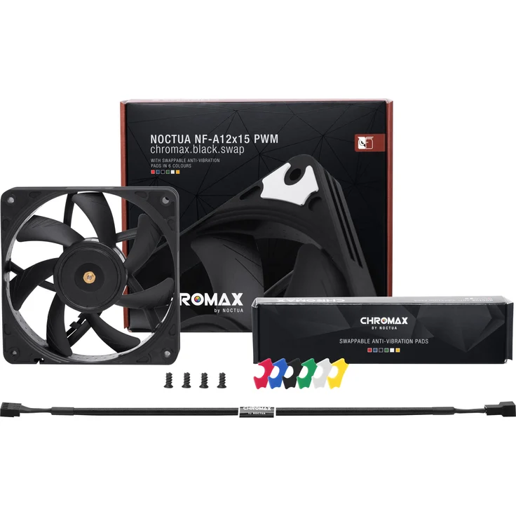 Noctua chromax NF-A12x15 PWM.black.swap - Gehäuselüfter - 120 mm - Schwarz (NF-A12x15 PWM CH.BK.S) - Preisvergleich – Bild 3