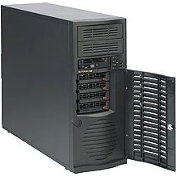 Supermicro SC733 TQ-668B - Midi Tower - Erweitertes ATX - SATA/SAS - Hot-Swap 668 Watt - Schwarz - USB