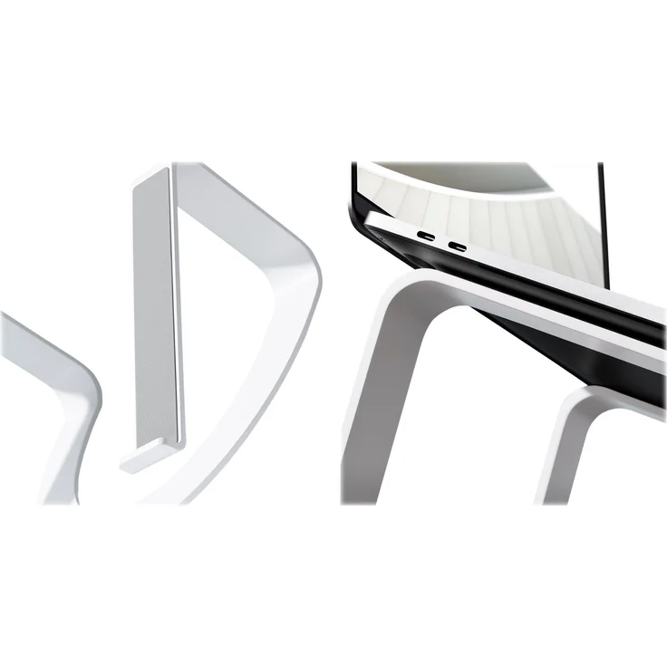 Twelve South Curve Laptopständer für MacBook und Laptops | Ergonomischer, belüfteter Laptop Stand für Zuhause oder Büro, weiß (Sonderausgabe) – Bild 7