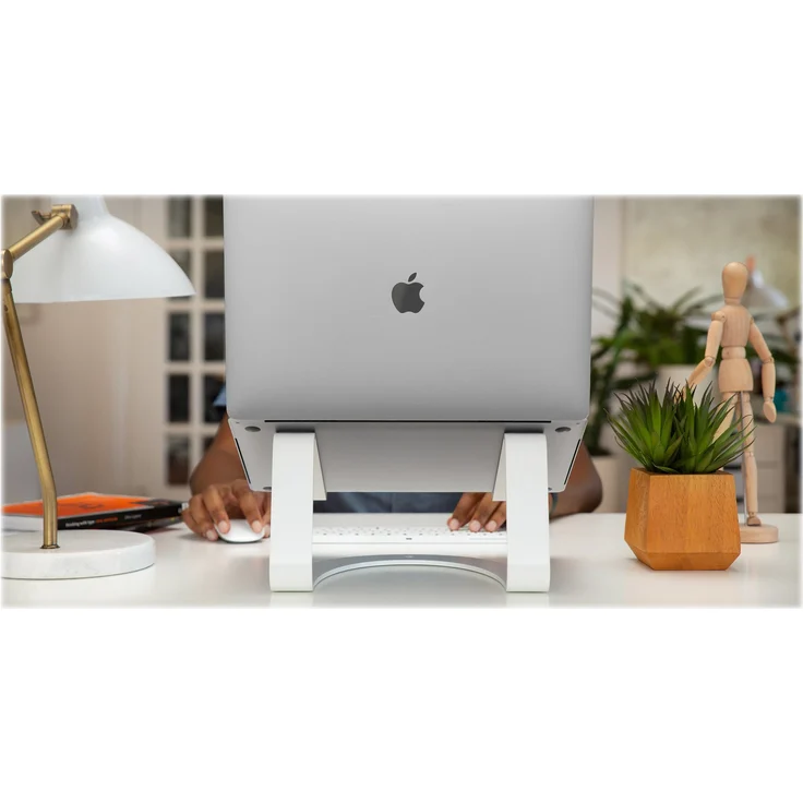 Twelve South Curve Laptopständer für MacBook und Laptops | Ergonomischer, belüfteter Laptop Stand für Zuhause oder Büro, weiß (Sonderausgabe) – Bild 8
