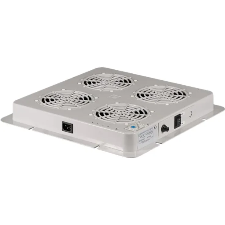 EFB Elektronik Dachlüfter 4-fach für PRO, Öffnung A, inkl. Thermostat, RAL7035, Lüftereinheit zum Einsatz im Dach der Schränke PROEinbau in Montageöffnung Typ AMaterial KunststoffFarbe RAL7035, lichtgrau / RAL9005, tiefschwarzLiefe (PRO-LFD04AT.GR)