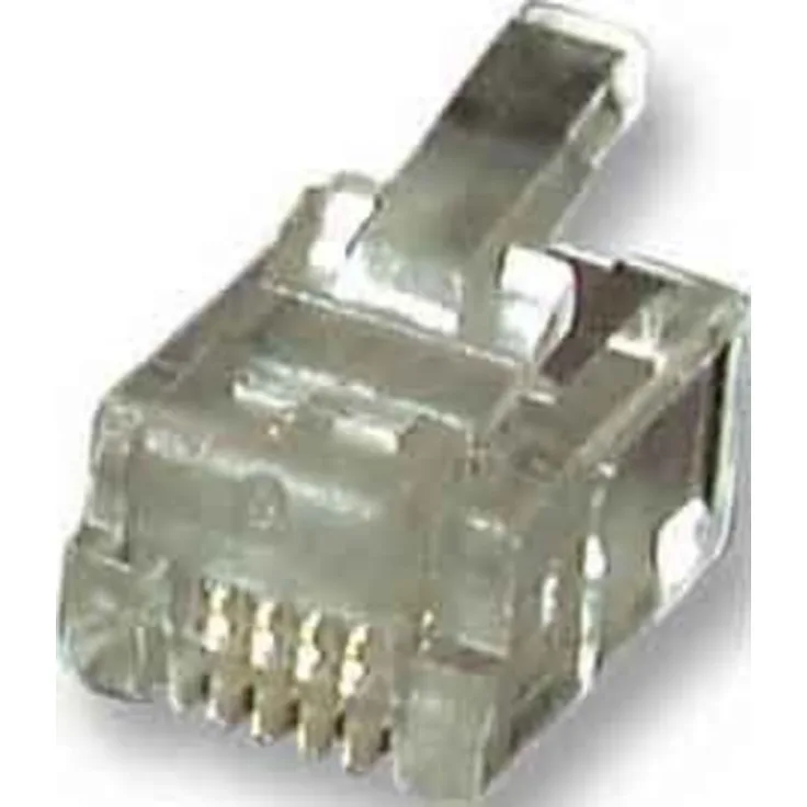 EFB Modular-Stecker RJ11 f.Flachbandkbl. 37511.1-100 (VE100), 37511.1-100