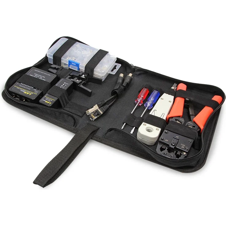 LogiLink Professional WZ0030 Netzwerk-Werkzeug-Set, Schwarz – Bild 1