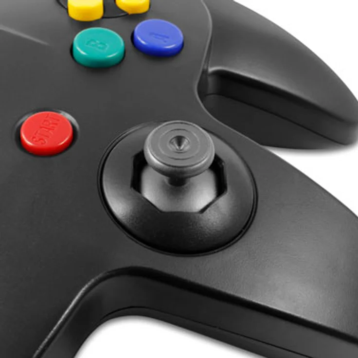 Eaxus N64 Controller - Gamepad für Nintendo 64, Schwarz – Bild 5