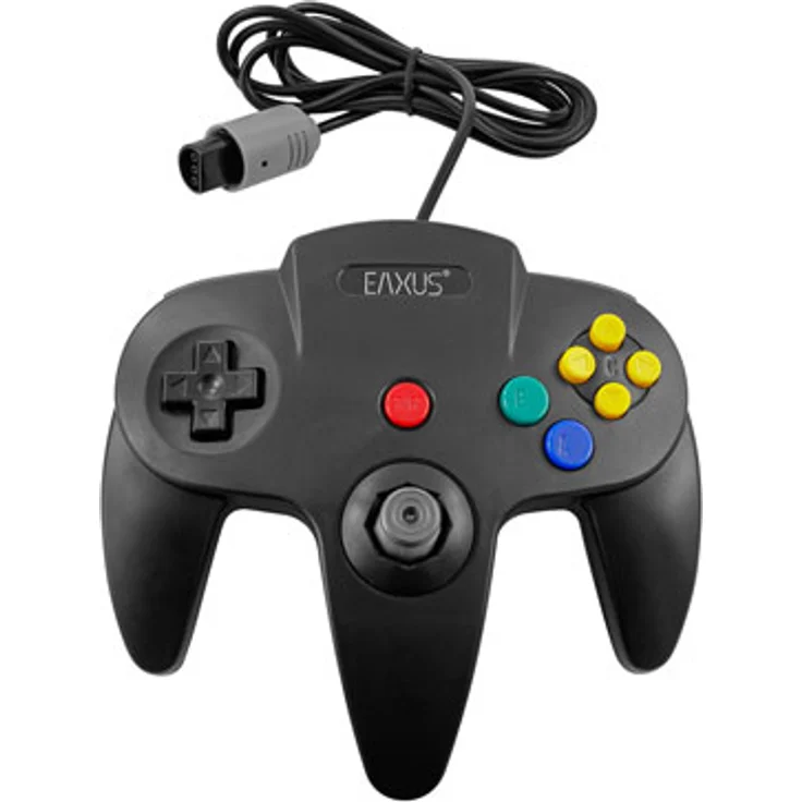 Eaxus N64 Controller - Gamepad für Nintendo 64, Schwarz – Bild 2