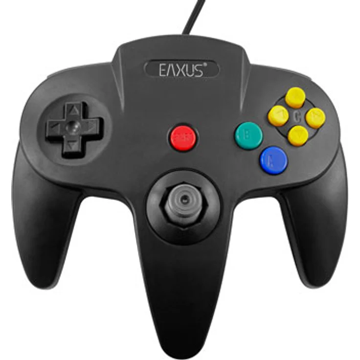 Eaxus N64 Controller - Gamepad für Nintendo 64, Schwarz – Bild 6
