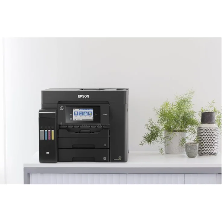 Epson EcoTank ET-5850 4-in-1 Tintenstrahl-Multifunktionsgerät (Drucker, Scanner, Kopierer, Fax) Auflösung: 1200 x 4800, USB, LAN, WLAN, Mobile Print, AirPrint, Wi-Fi Direct, Cloud Print (C11CJ29401) – Bild 10