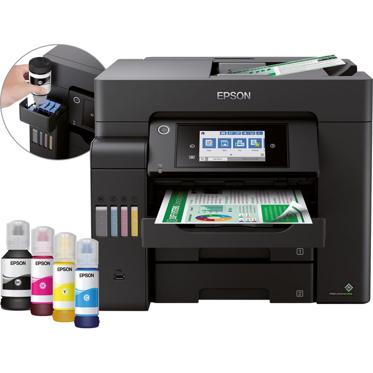 Epson EcoTank ET-5850 4-in-1 Tintenstrahl-Multifunktionsgerät (Drucker, Scanner, Kopierer, Fax) Auflösung: 1200 x 4800, USB, LAN, WLAN, Mobile Print, AirPrint, Wi-Fi Direct, Cloud Print (C11CJ29401) – Bild 8