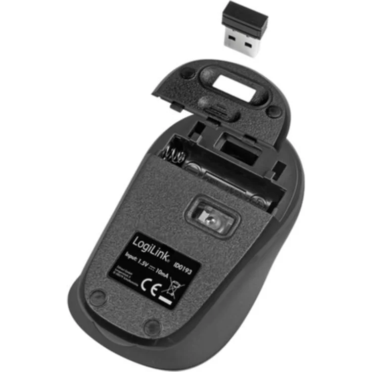 Logilink maus funk 2,4 ghz 3-button, schwarz (id0193) – Bild 5