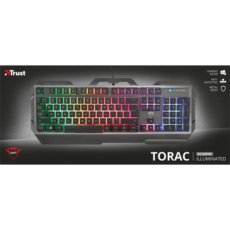 Trust Gaming GXT 856 Torac - Tastatur - hintergrundbeleuchtet - USB - QWERTY (23740) – Bild 2