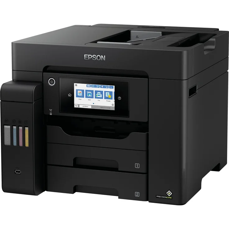 Epson EcoTank ET-5800 4-in-1 Tintenstrahl-Multifunktionsgerät (Drucker, Scanner, Kopierer, Fax) Auflösung: 1200 x 4800, USB, LAN, WLAN 802.11a/b/g/n/ac, Mobile Print, AirPrint, Wi-Fi Direct, Cloud Print (C11CJ30401) – Bild 14