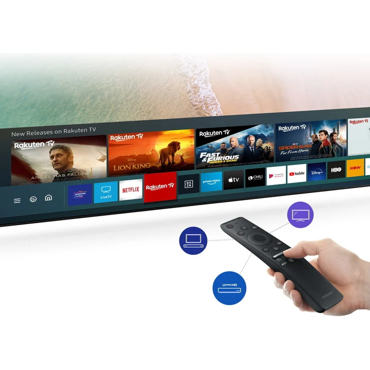 Samsung GQ55Q60TGU 138 cm (55 Zoll) QLED Smart TV (Ultra HD, HDR) HD-Triple-Tuner (Sat, Antenne, Kabel) Modelljahr 2020 Energieklasse G (DE-Modell) – Bild 7